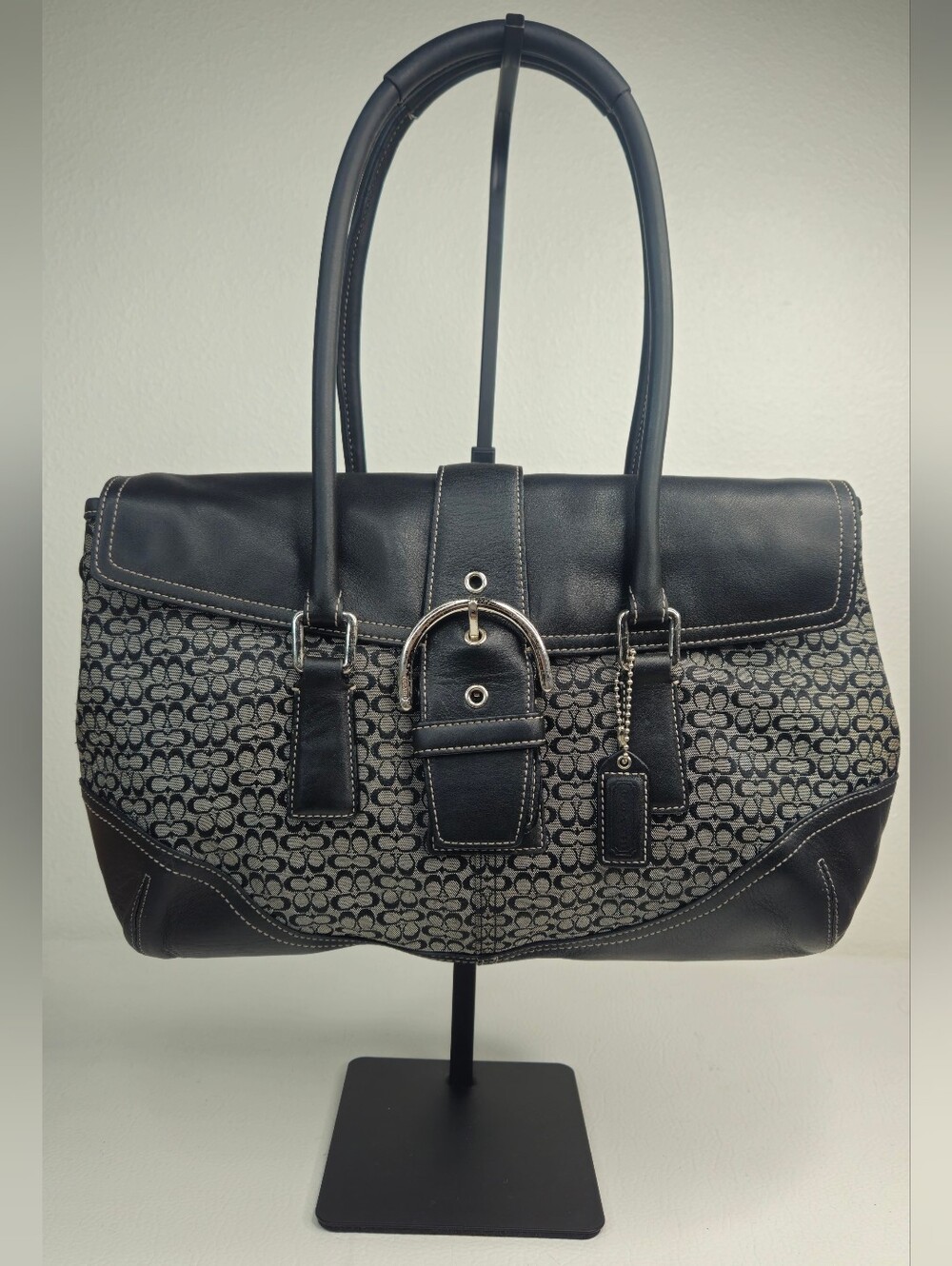 Authentic Coach Vintage Y2K Soho 6388 Mini Signature C Flap Satchel Buckle
